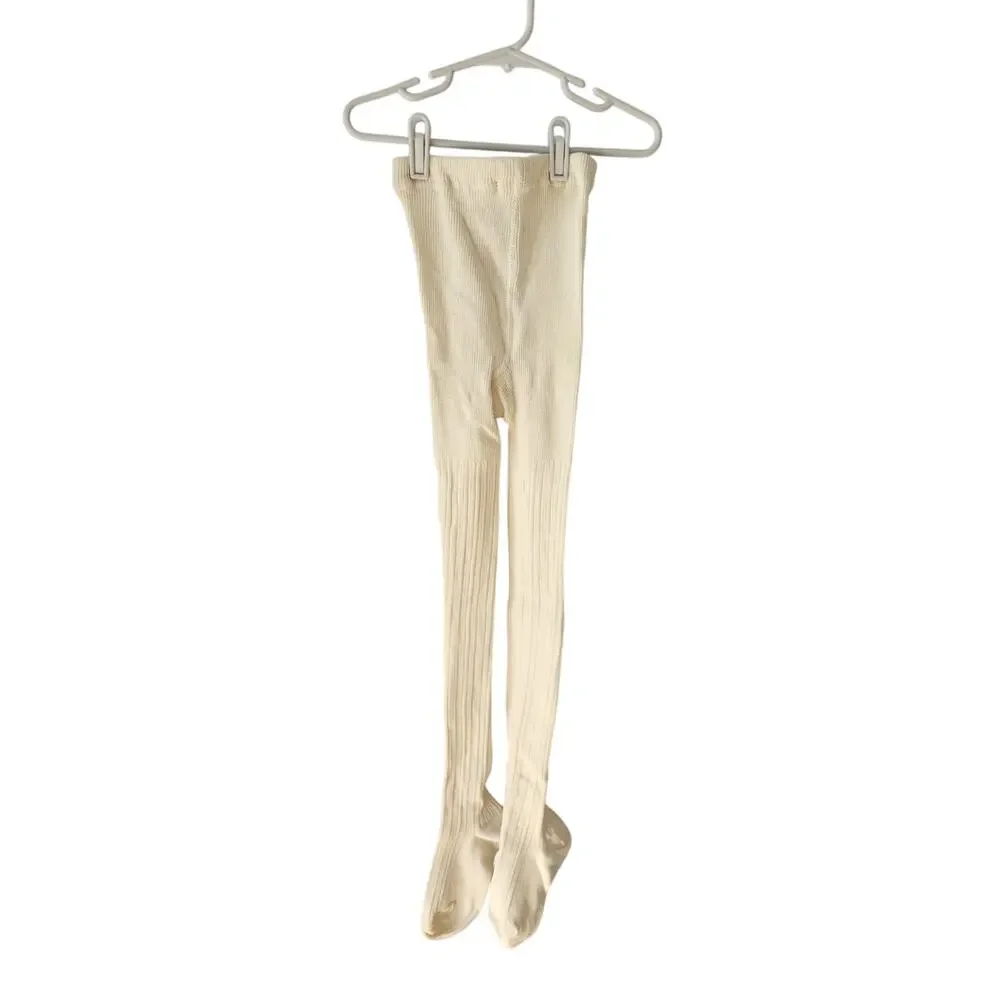 NWOT Crewcuts Girl's Tights Cream M/L